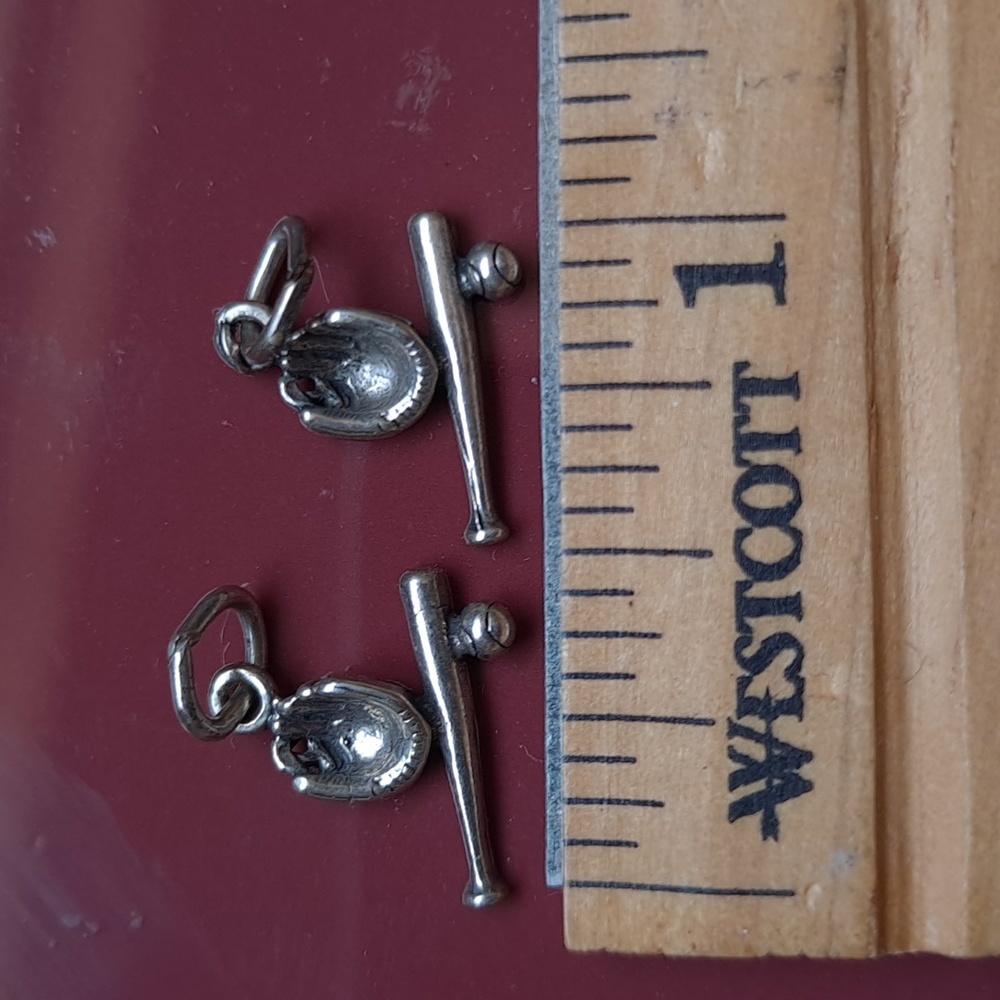 Sterling Baseball Charms